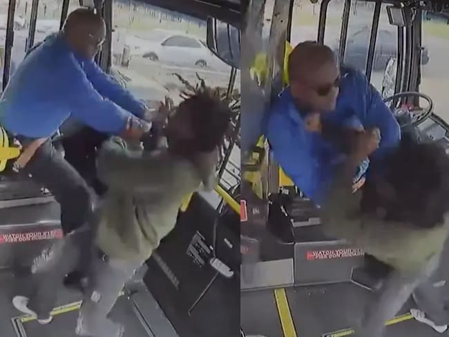 Hombre provoca brutal choque tras agredir a chofer de bus en pleno trayecto en Estados Unidos 
