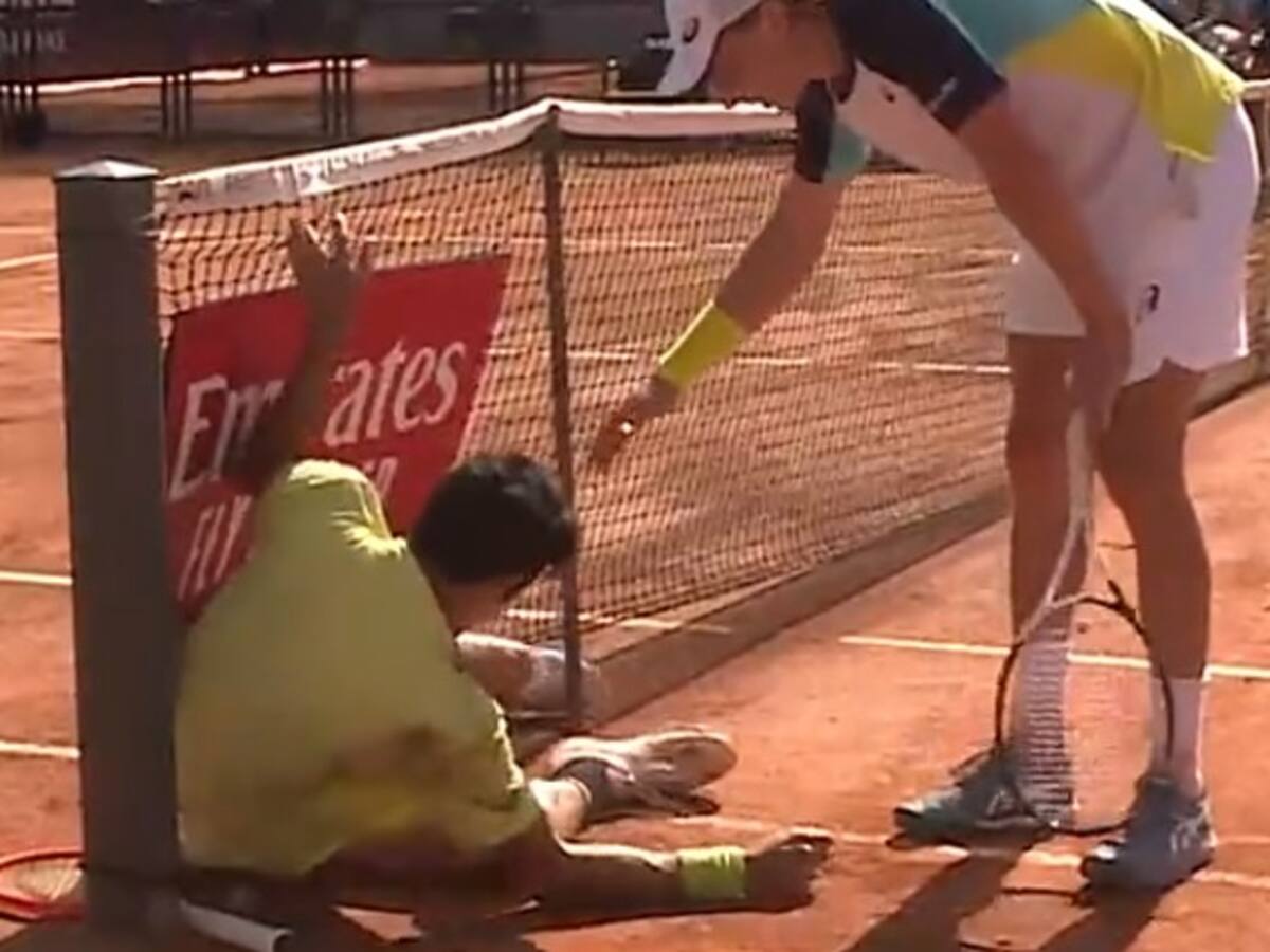 La peligrosa caída de Cristian Garín a mitad de partido en el Masters 1000 de Roma