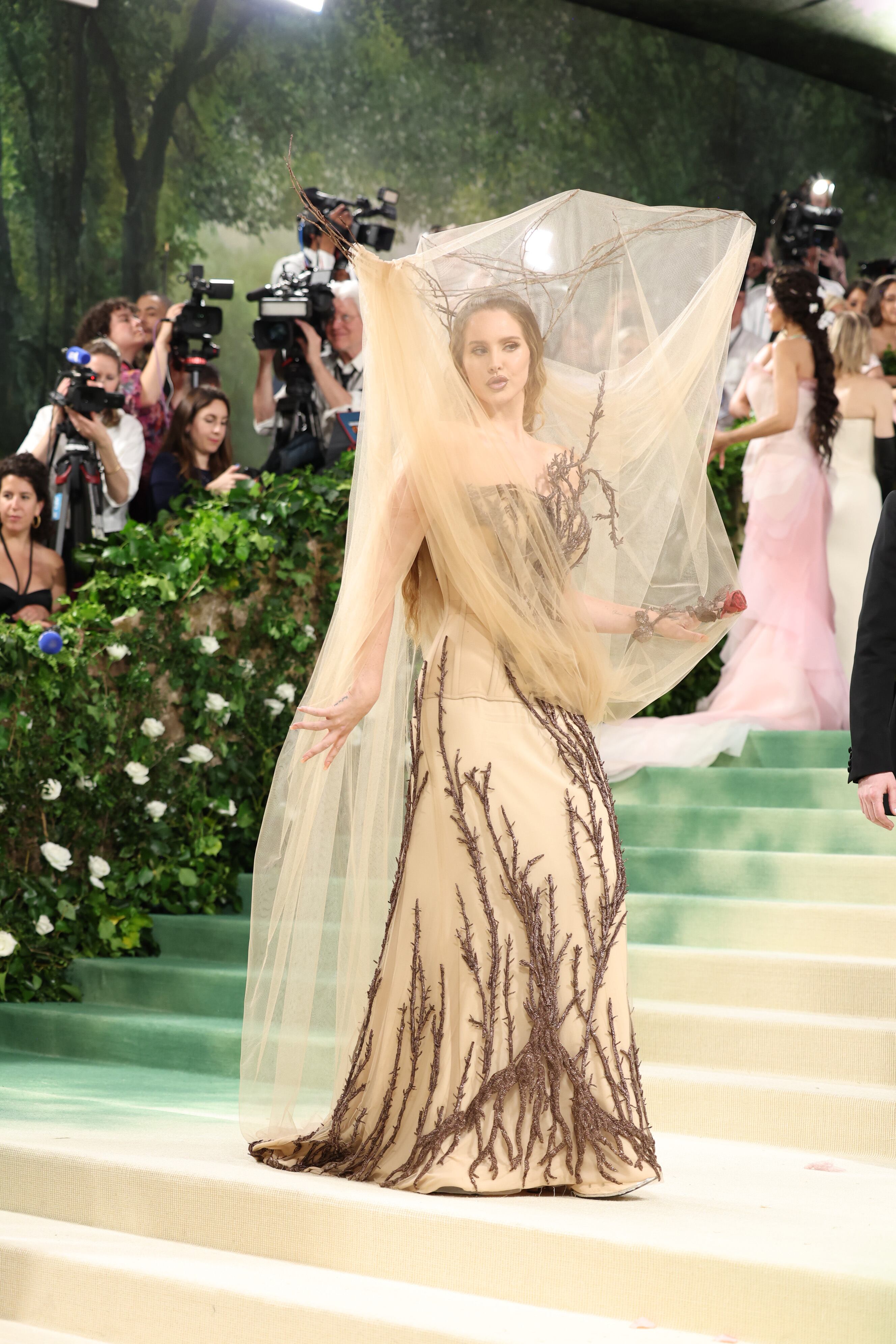 NEW YORK, NEW YORK - MAY 06: Lana Del Rey attends The 2024 Met Gala Celebrating "Sleeping Beauties: Reawakening Fashion" at The Metropolitan Museum of Art on May 06, 2024 in New York City. (Photo by Aliah Anderson/Getty Images)
