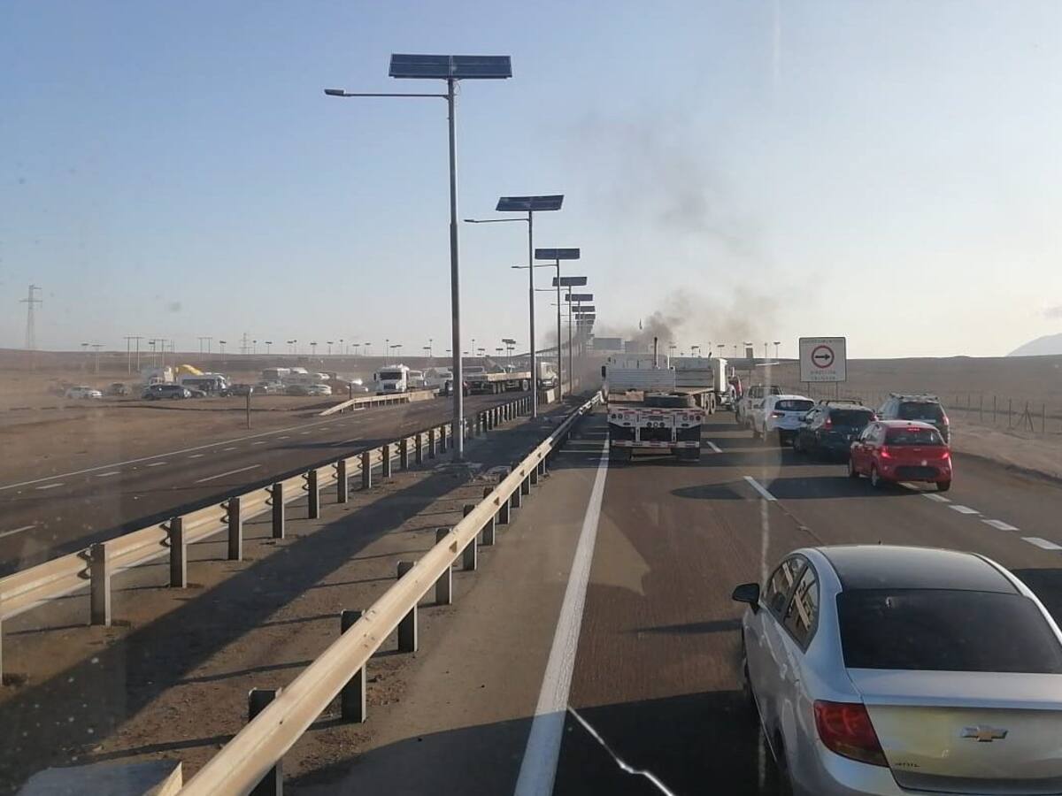 Camioneros realizan protesta en Antofagasta tras muerte de chofer que recibió golpes y piedras