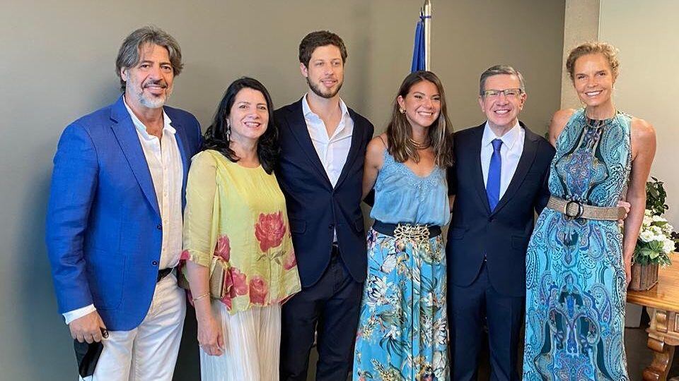 Miguelo, Joaquín Lavín, Nicolás Esbir, Jesús Lavín, María Estela León y Ana María Cummins