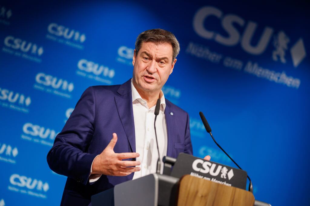Titular del partido CSU, Markus Söder, pide elecciones en Alemania