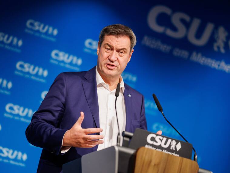 Titular del partido CSU, Markus Söder, pide elecciones en Alemania