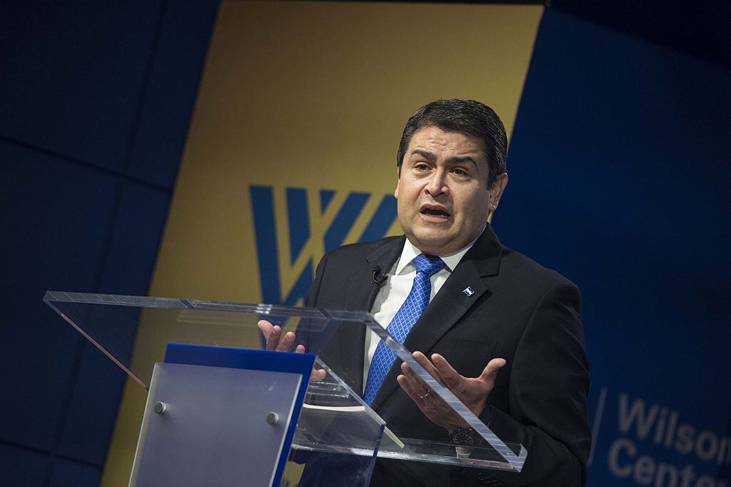 El expresidente hondureño Juan Orlando Hernández visitando Washington