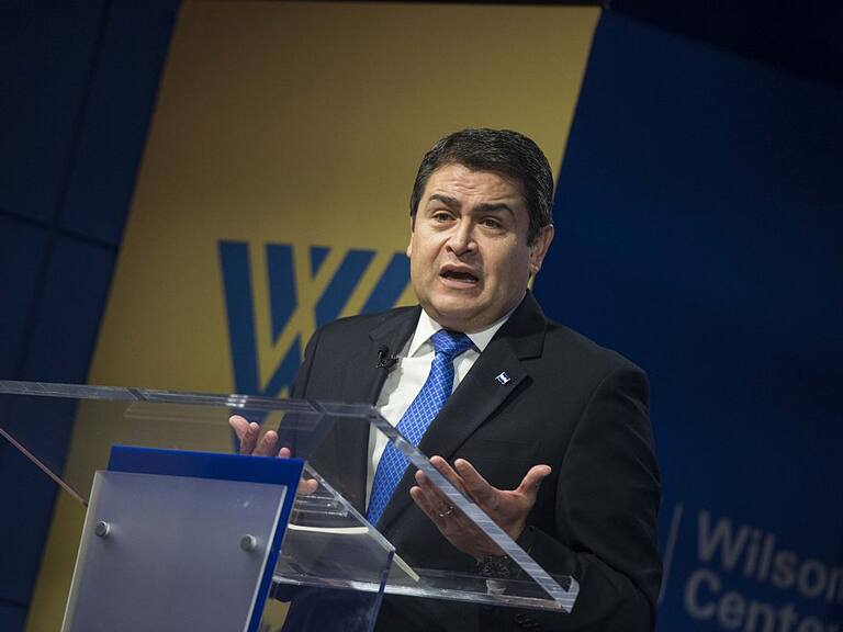 El expresidente hondureño Juan Orlando Hernández visitando Washington