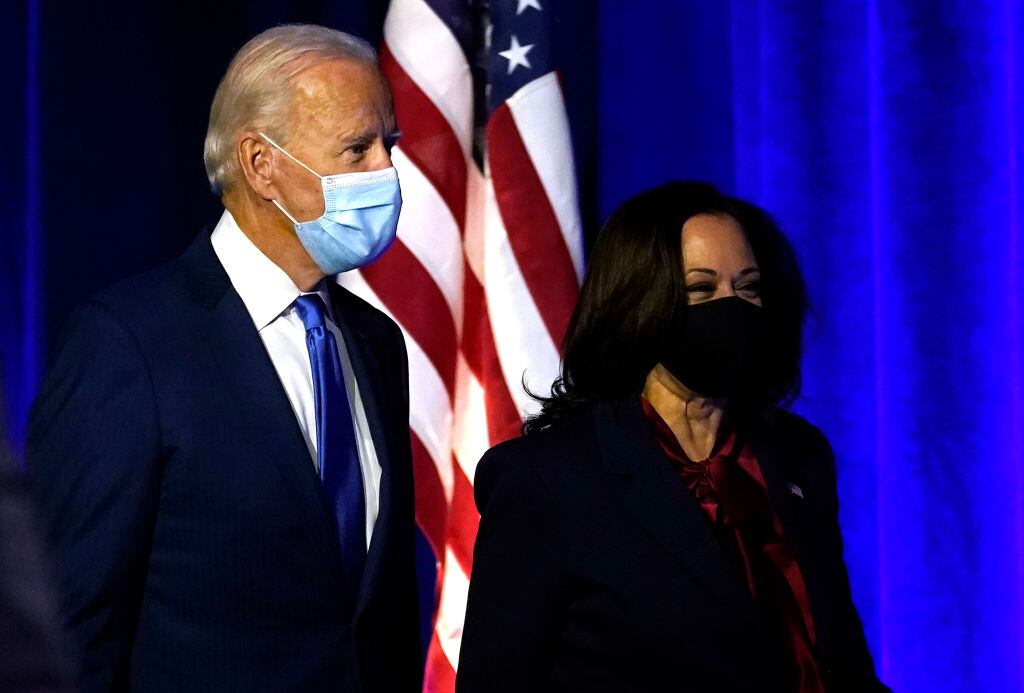 Biden y Harris en Wilmington
