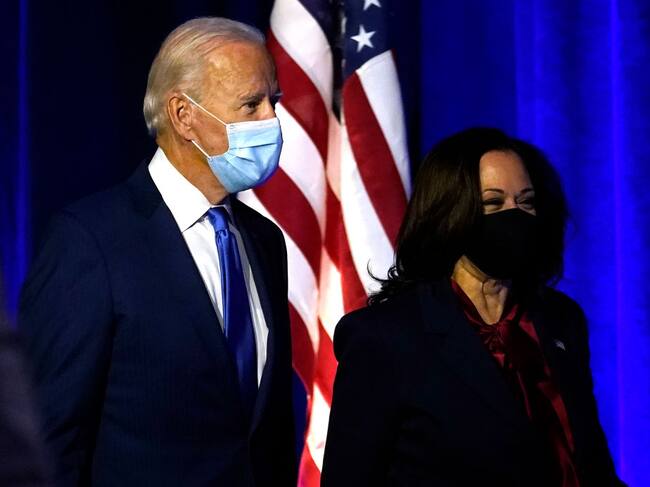 Biden y Harris en Wilmington
