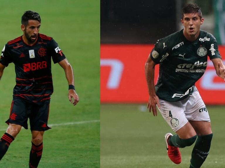 Duelo de chilenos: Flamengo de Mauricio Isla enfrenta esta tarde al Palmeiras de Benjamín Kuscevic por el Brasileirao