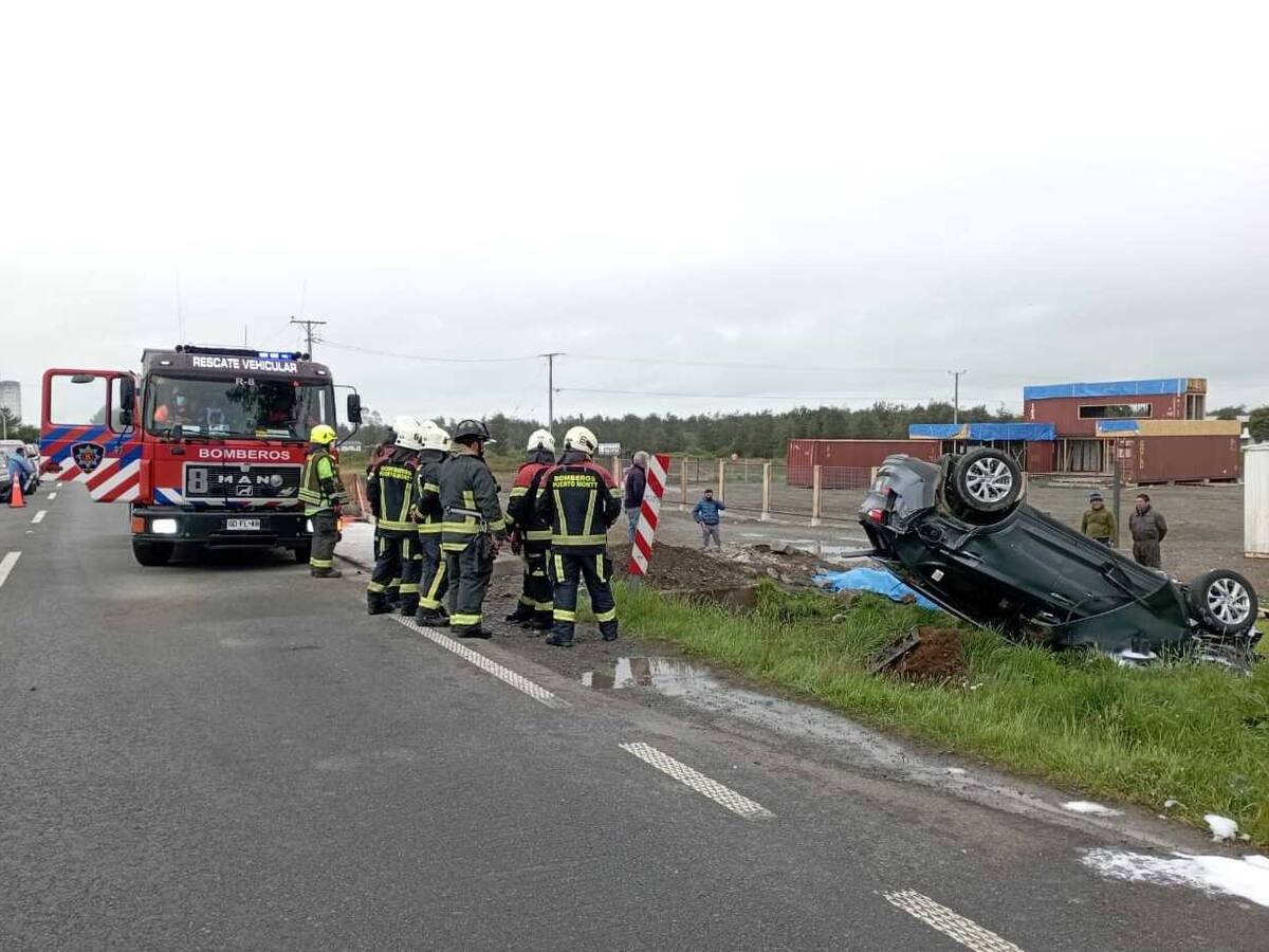 Puerto Montt: Accidente de tránsito cerca del aeropuerto dejó dos fallecidos y un herido grave