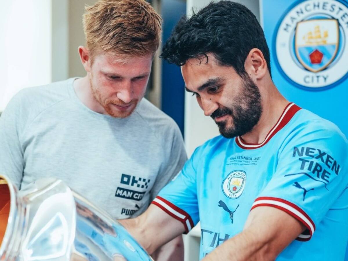 ¡Desatados! Los festejos en el camarín del Manchester City tras ganar la Champions League