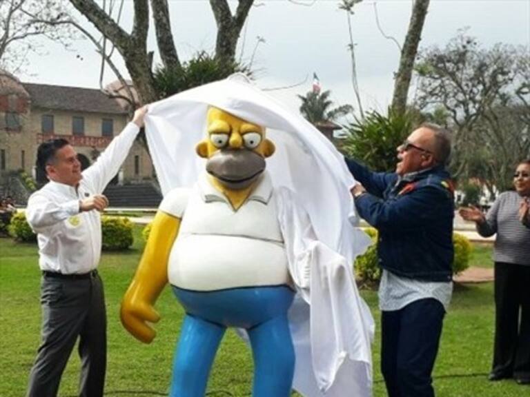La estatua de Homero Simpson que causó molestia a los habitantes de Veracruz