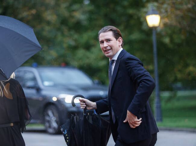 Sebastian Kurz llegando a una visita oficial en Eslovenia