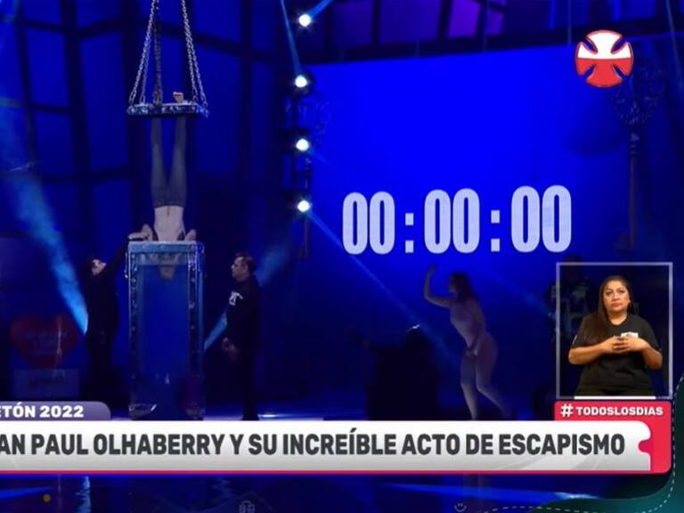 VIDEO | Teletón 2022: el mago Jean Paul Olhaberry maravilló con un increíble acto de escapismo