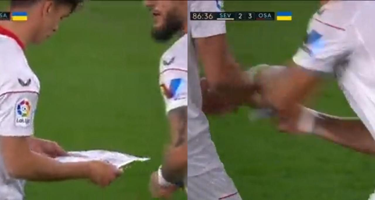 Jugador argentino del Sevilla se rebela contra Sampaoli y destruye las instrucciones del DT en pleno partido