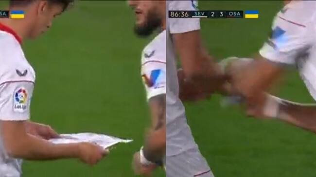 Jugador argentino del Sevilla se rebela contra Sampaoli y destruye las instrucciones del DT en pleno partido