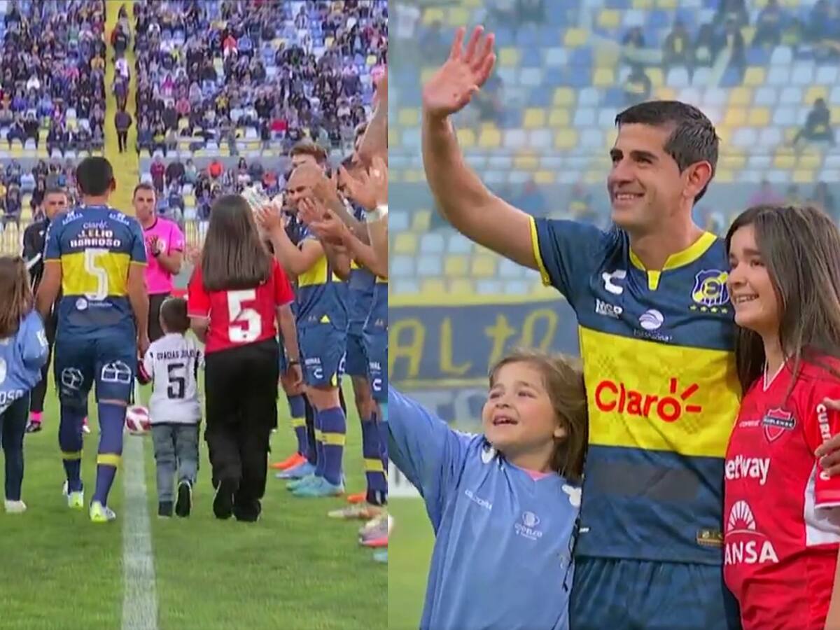 Julio Barroso le dijo adiós al fútbol: el emotivo homenaje que recibió en su último partido como profesional