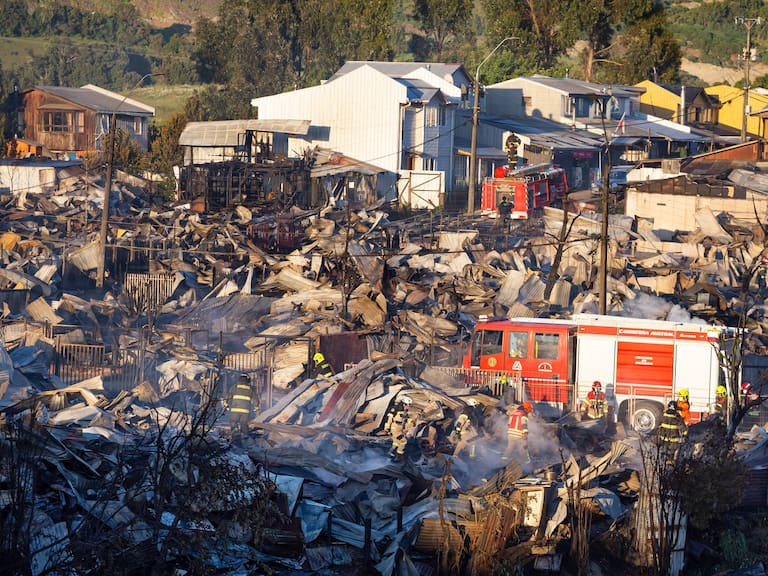 incendio forestal en Castro