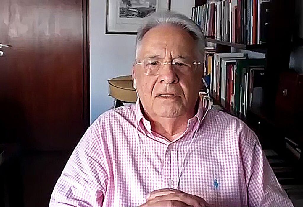 Fernando Henrique Cardoso en una entrevista online en 2020
