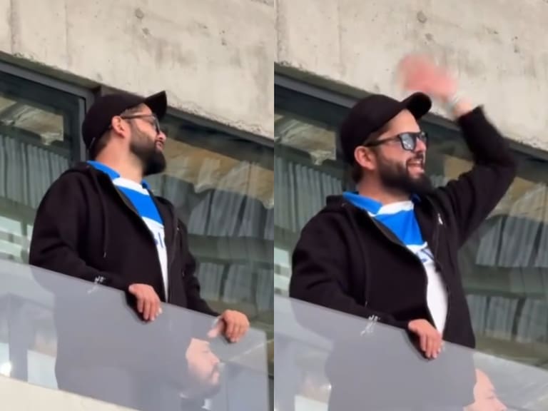 Como un hincha más: expresidente Gabriel Boric reapareció en el Claro Arena para festejar el triunfo de la UC por Copa de la Liga