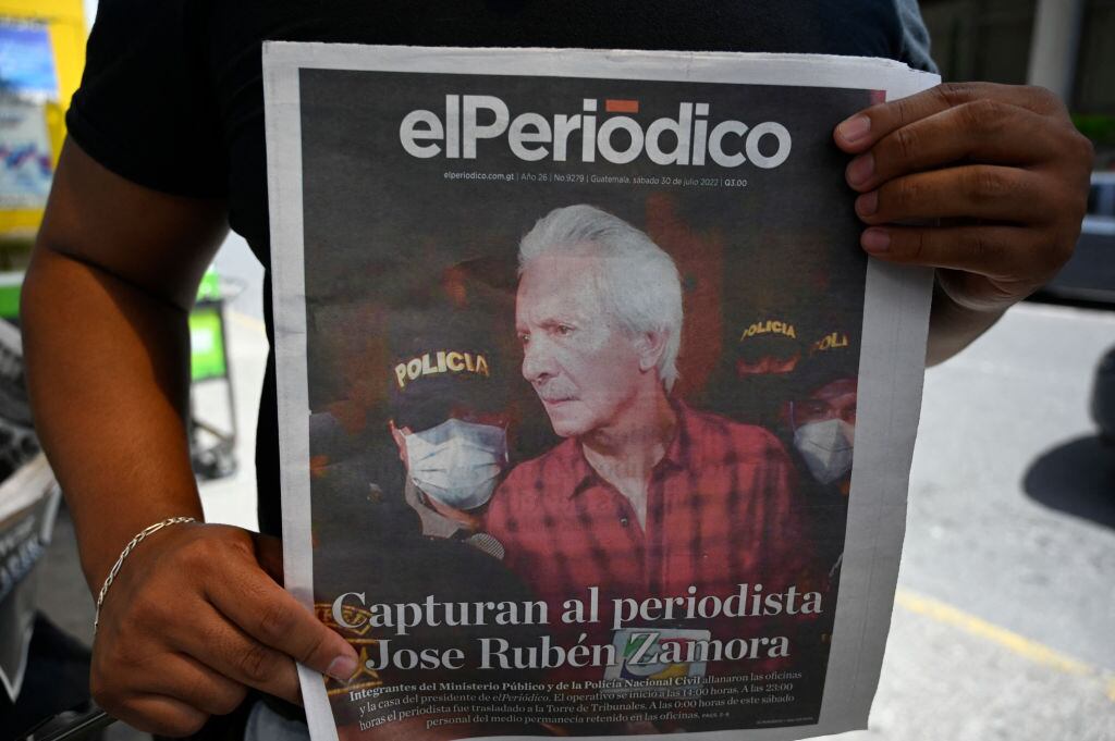 La noticia de la detención del periodista José Zamora en Guatemala