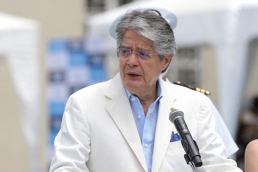 El presidente ecuatoriano Guillermo Lasso en un acto oficial en Guayaquil