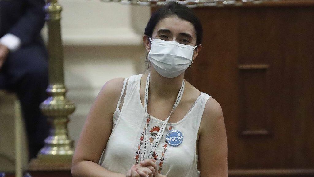 05 de Enero de 2022/SANTIAGOMaria Luisa Quinteros, durante el segundo da de seccin del pleno y cuenta pblica, que se realiza en el ex Congreso de Santiago.
FOTO :CRISTOBAL ESCOBAR /AGENCIAUNO