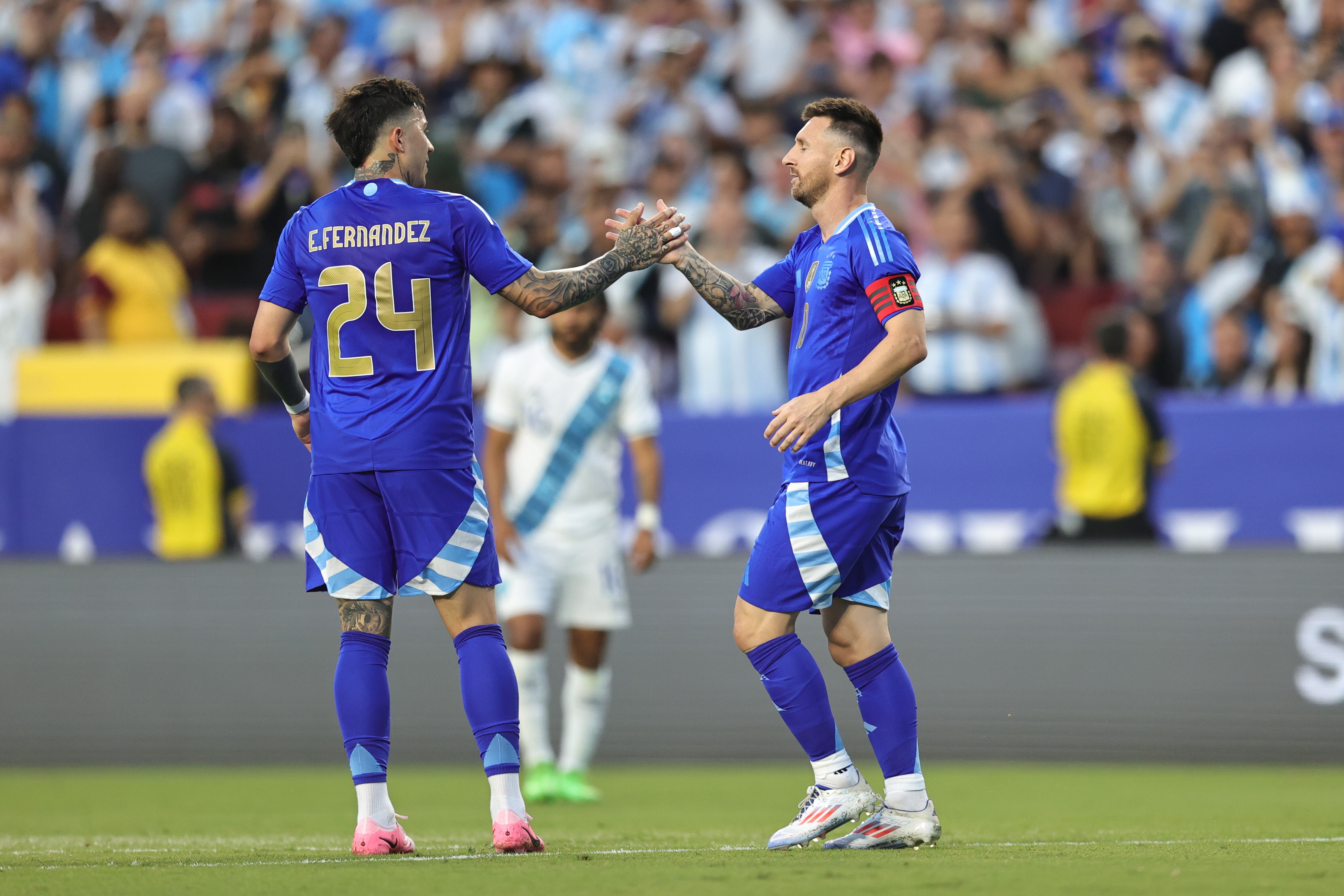 Argentina se tuvo que esforzar para terminar derrotando a Guatemala previo a Copa América | Getty Images