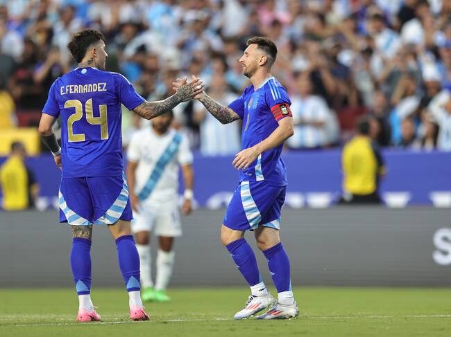 Argentina se tuvo que esforzar para terminar derrotando a Guatemala previo a Copa América | Getty Images