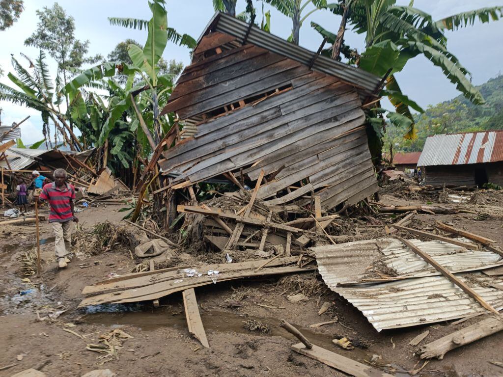 Daño que dejan lluvias torrenciales en República Democrática del Congo