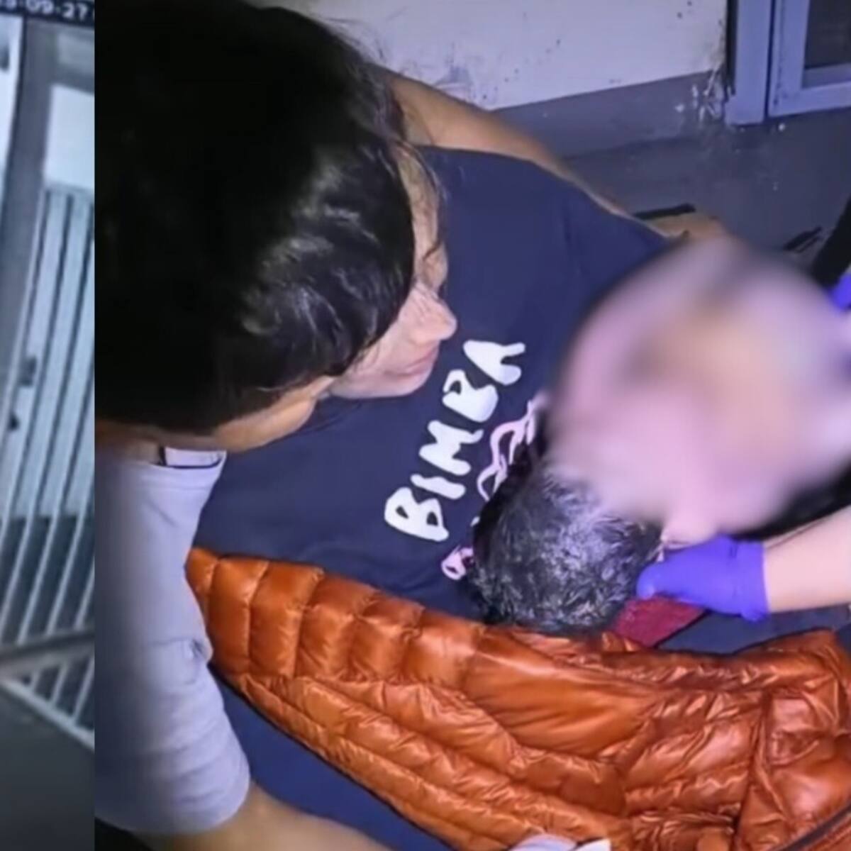 De madrugada y en el suelo: mujer da a luz a su hijo en estacionamiento de un edificio en Providencia