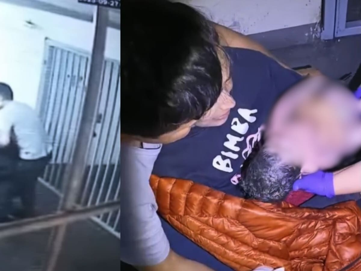 De madrugada y en el suelo: mujer da a luz a su hijo en estacionamiento de un edificio en Providencia