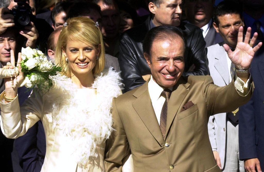 Cecilia Bolocco y Carlos Menem