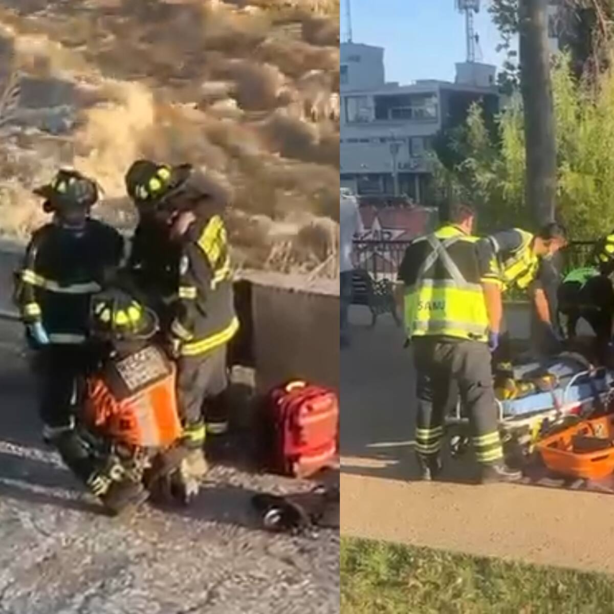 Bomberos rescata a hombre que cayó al río Mapocho: habría sido lanzado tras sufrir un asalto