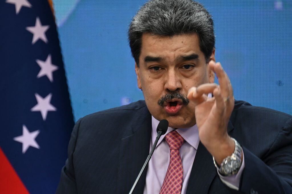 El presidente de Venezuela, Nicolás Maduro, ante la prensa