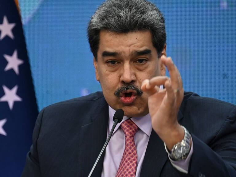 El presidente de Venezuela, Nicolás Maduro, ante la prensa