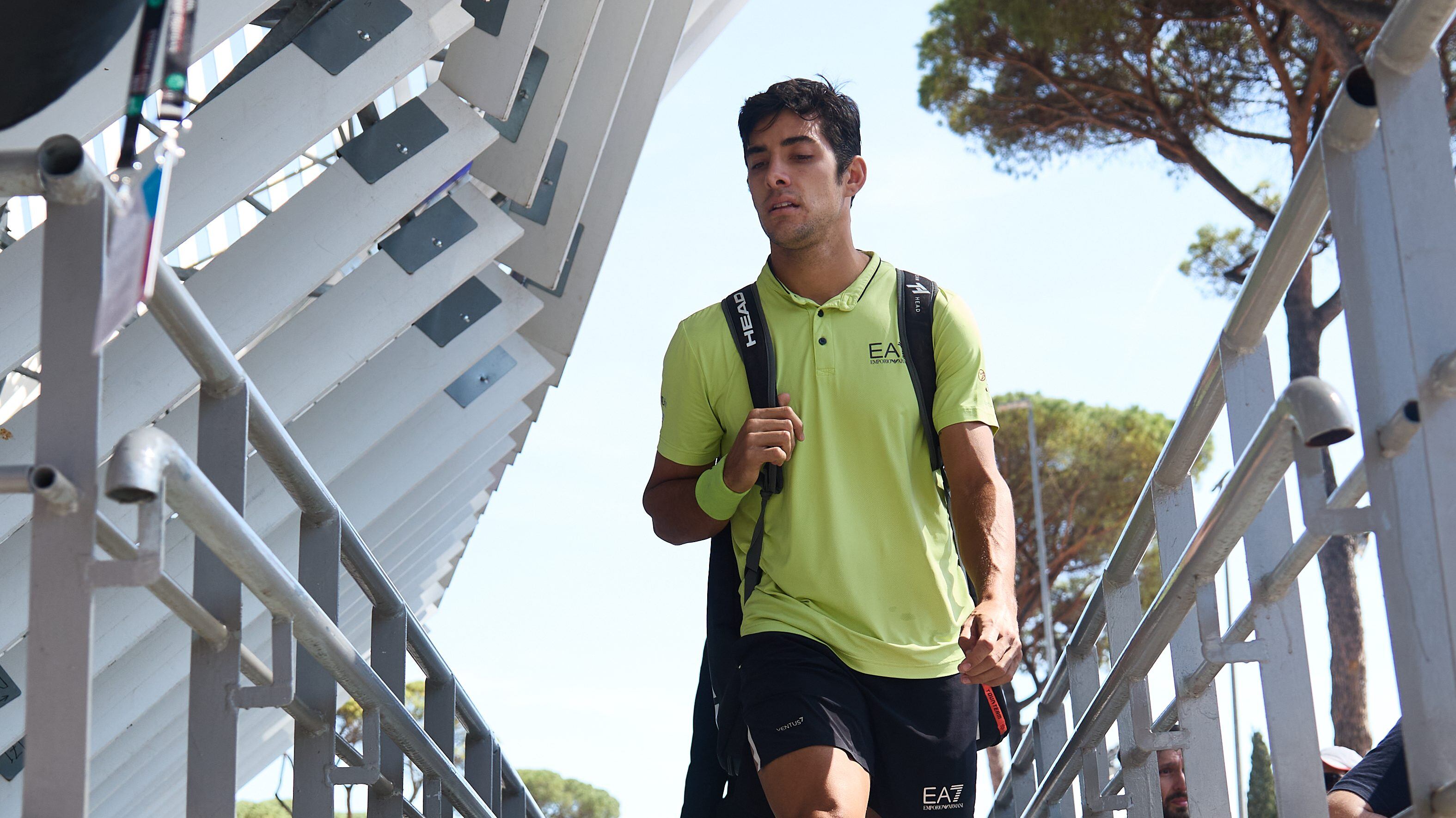 ROME, ITALY - MAY 11: Cristian Garin of Chile walks to court before his match during day five of the Internazionali BNL D'Italia at Foro Italico on May 12, 2022 in Rome, Italy. (Photo by Julian Finney/Getty Images)