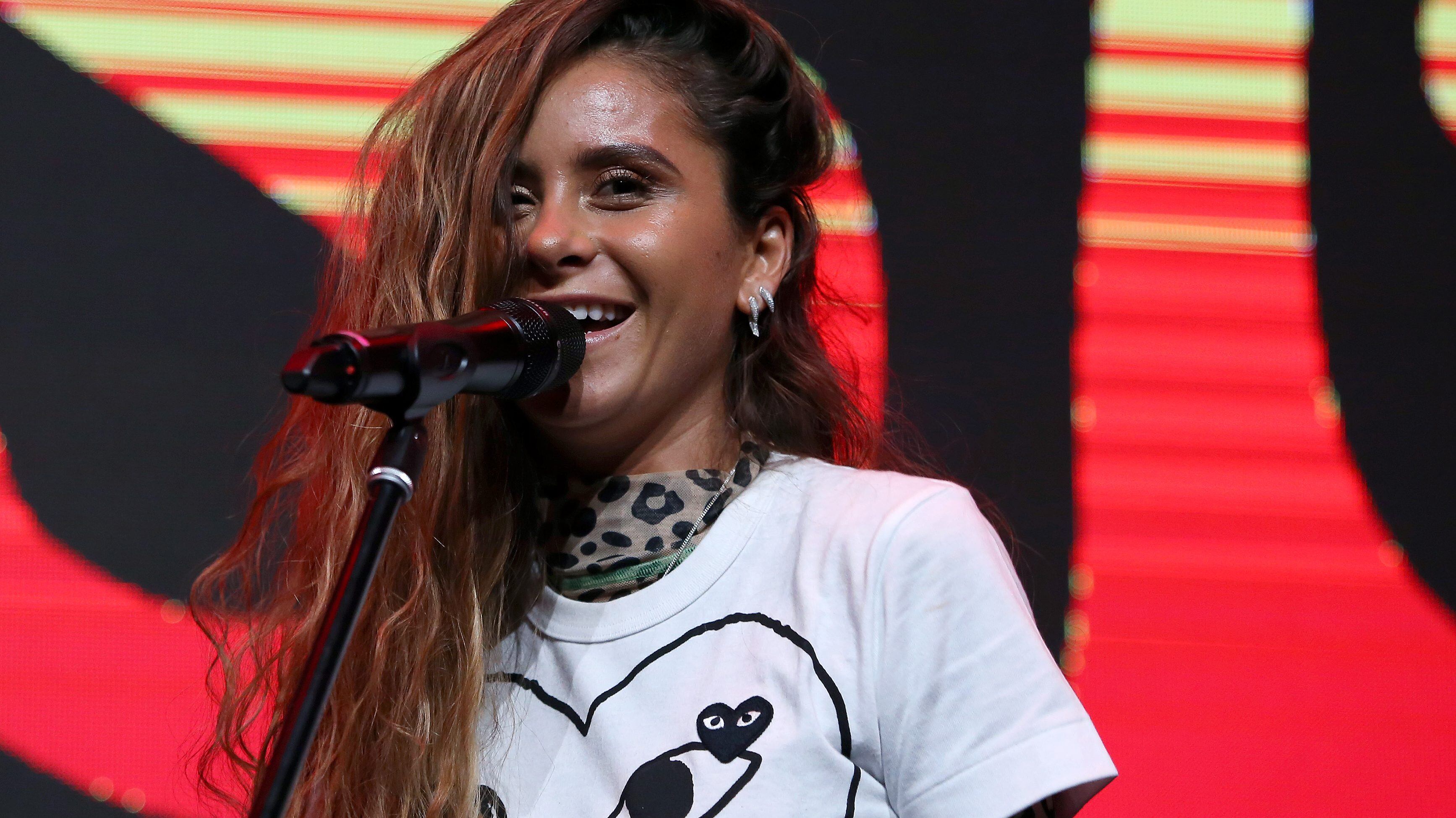 MEXICO CITY, MEXICO - JUNE 25: Cami Gallardo performs during a showcase on June 25, 2019 in Mexico City, Mexico. (Photo by Adrián Monroy/Medios y Media/Getty Images)