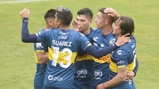 11 DE FEBRERO DE 2021/VIÑA DEL MARMarco Sebastián Pol convierte su gol, durante el partido valido por la fecha 33 del Campeonato Nacional AFP PlanVital 2020, entre Everton vs Huachipato, disputado en el Estadio Sausalito.
FOTO: PABLO OVALLE ISASMENDI/AGENCIAUNO