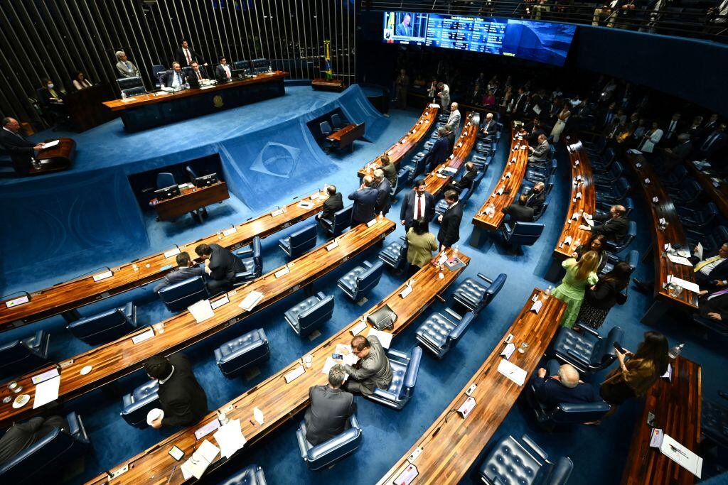Senado de Brasil durante la votación del proyecto