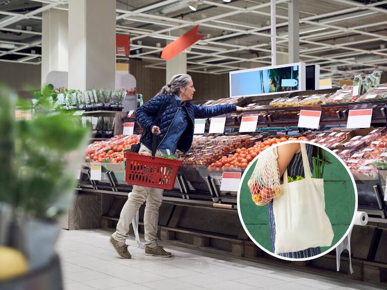 Fui al supermercado y olvidé llevar mi bolsa reutilizable: el ingenioso truco que te ayudará a resolver el problema