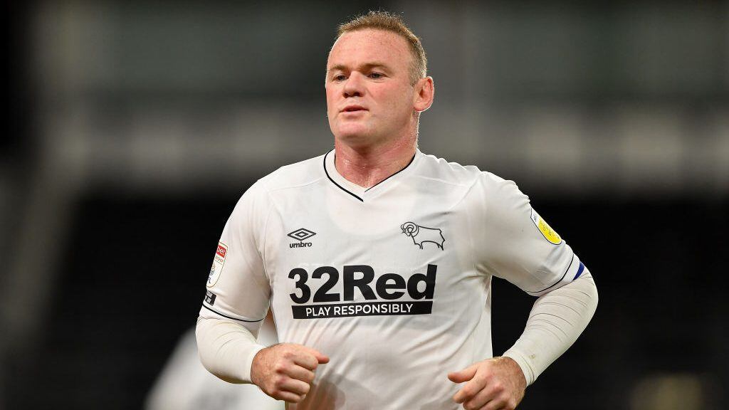 Wayne Rooney of Derby County during the Sky Bet Championship match between Derby County and Watford at the Pride Park, Derby on Friday 16th October 2020.  (Photo by Jon Hobley/MI News/NurPhoto via Getty Images)