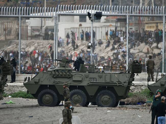 El ejército español refuerza la frontera en Ceuta