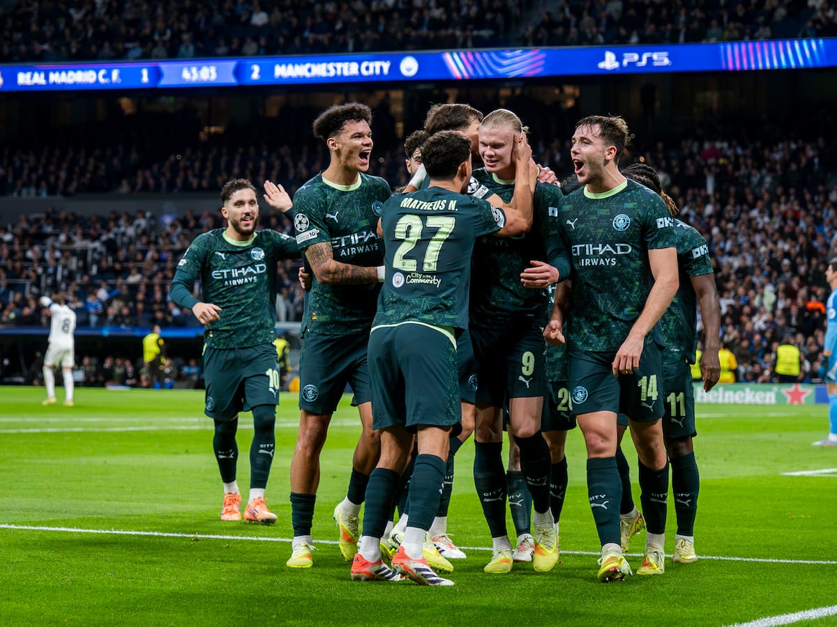 Manchester City remonta ante Real Madrid y suma una victoria clave en la Champions League