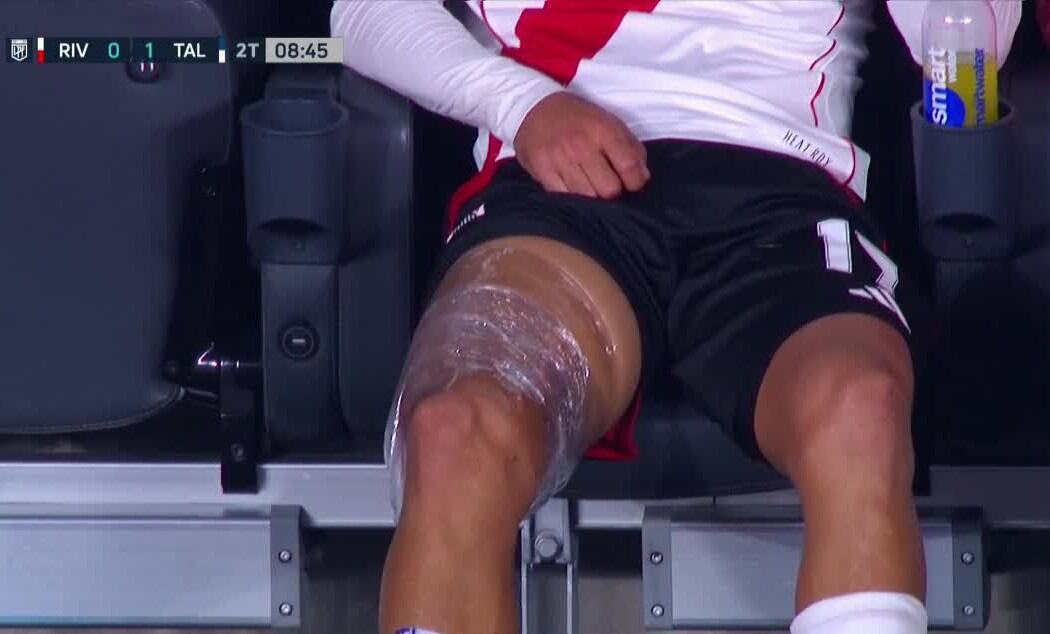 Paulo Díaz salió seriamente lesionado en derrota de River | Captura de pantalla
