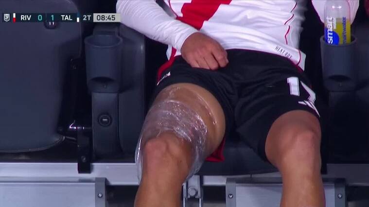 Paulo Díaz salió seriamente lesionado en derrota de River | Captura de pantalla