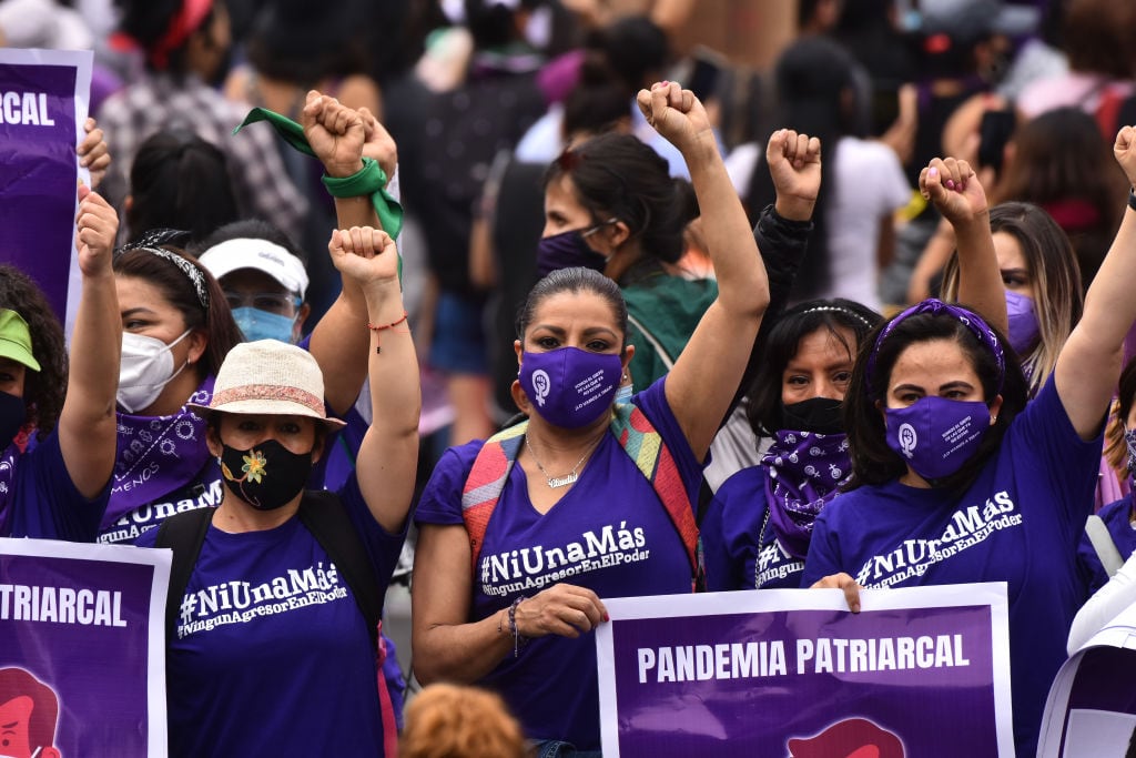Una protesta feminista en la Ciudad de México