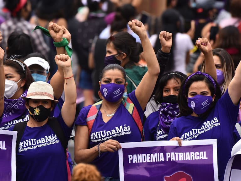 Una protesta feminista en la Ciudad de México