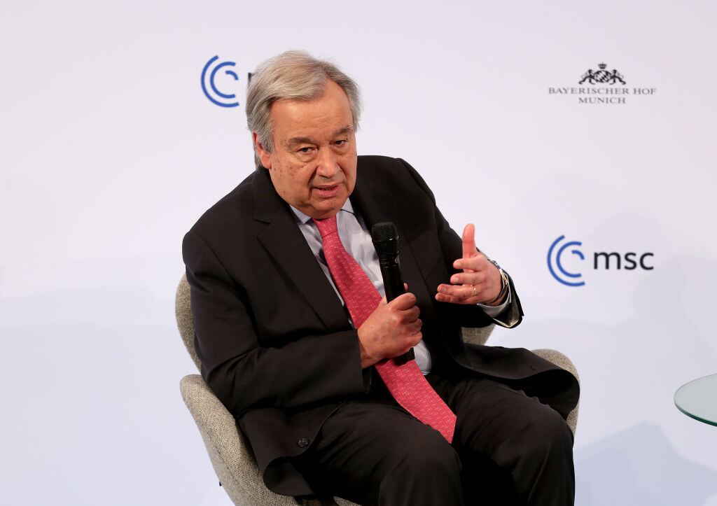 El titular de la ONU António Guterres en la conferencia de seguridad en Múnich