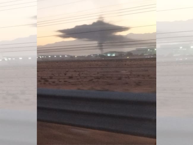 Gran nube de humo es avistada en las cercanías del Aeropuerto de Pudahuel