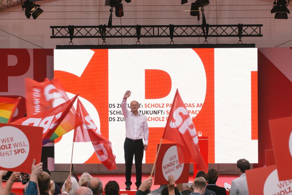 El candidato del partido socialdemócrata alemán Olaf Scholz